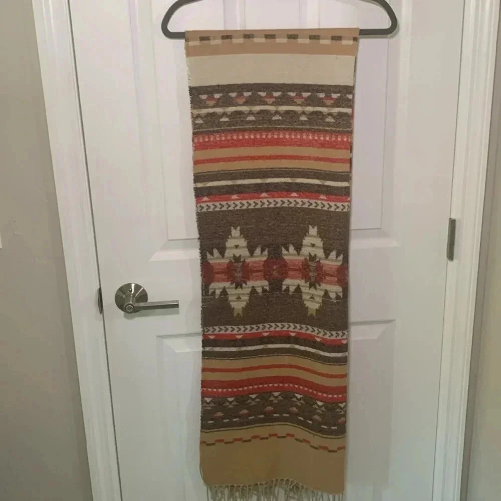 Southwestern print wool scarf